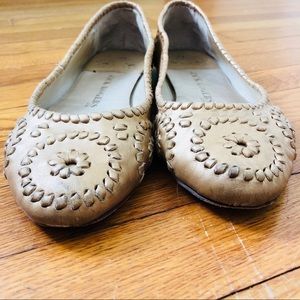 Gold Jack Rogers ballet flats